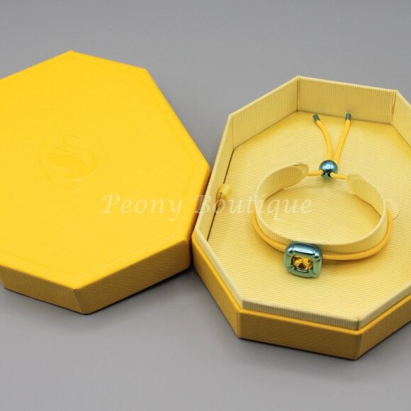 Swarovski Women Swarovski 5613667 Dulcis bracelet jewelry blue yellow crystals adjustable new